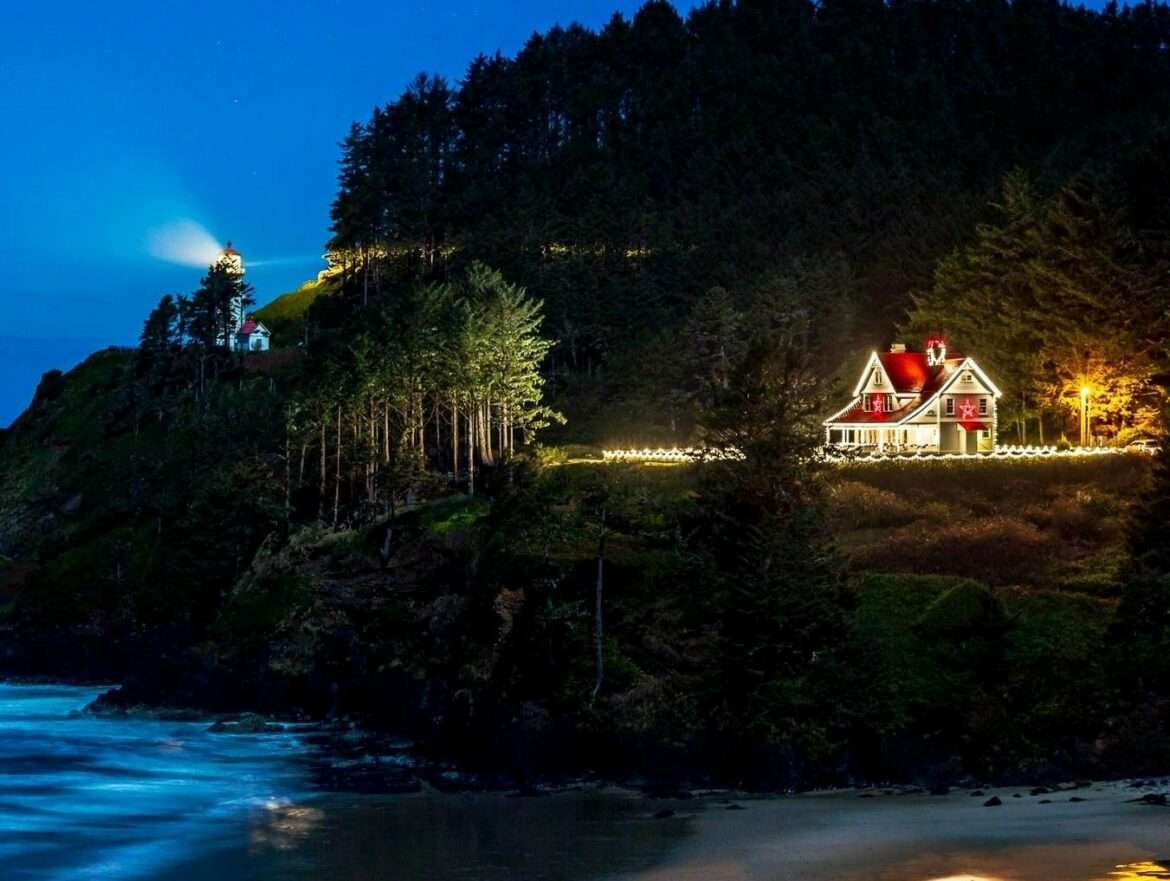 Heceta Head Lighthouse at Night